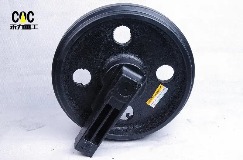Front Track Idler Assy For Mini Excavator Jcb Wheel Bulldozer Parts Rubber Idler Js220 Pc20 Pc60 Pc200 Pc300 Ex120-2 Js220 Made in Mexico Idler PC60