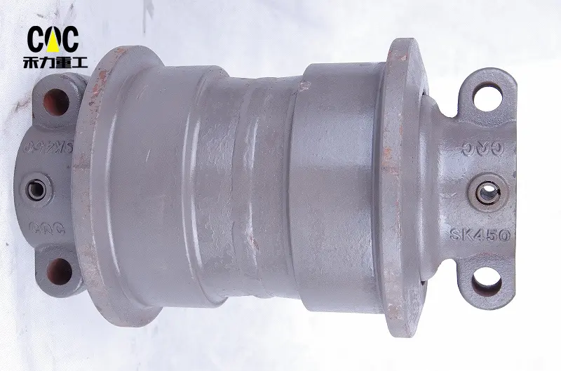 Large excavator roller track bottom roller pc400 sk450 bulldozer steel track double roller assembly