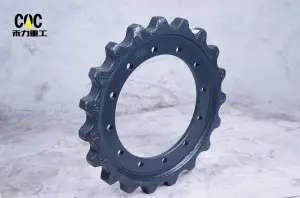 Sell SY55/65 Excavator sprocket with OEM quality heat treatment HRC 45-55,Depth 4mm-6mm