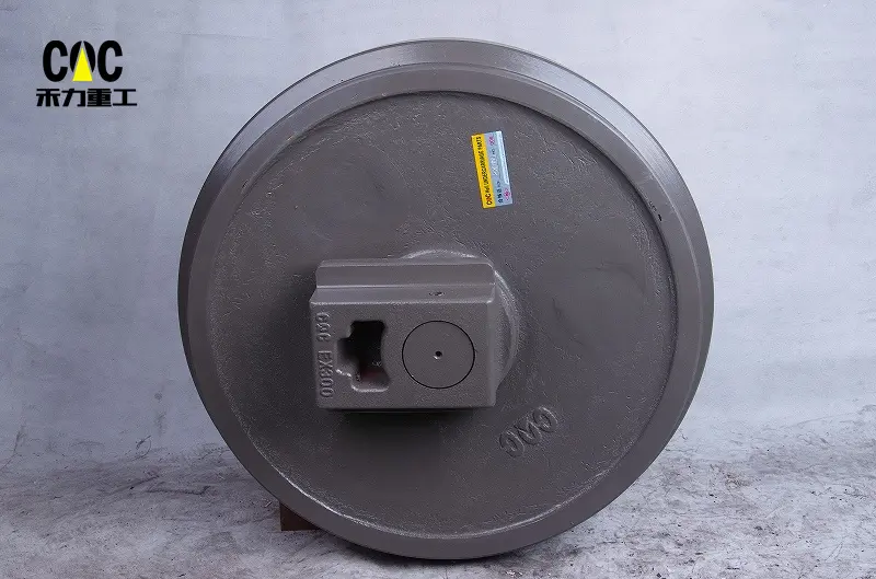 2021 Good Quality Excavator Undercarriage Front Idler - Heavy Duty Excavator Idler Wheel EX300 Track Idler ZAX330 ZAX350 Excavator Undercarriage Components Front Idler – Heli detail pictures