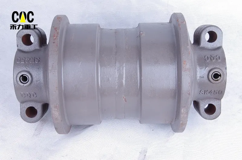 Large excavator roller track bottom roller pc400 sk450 bulldozer steel track double roller assembly