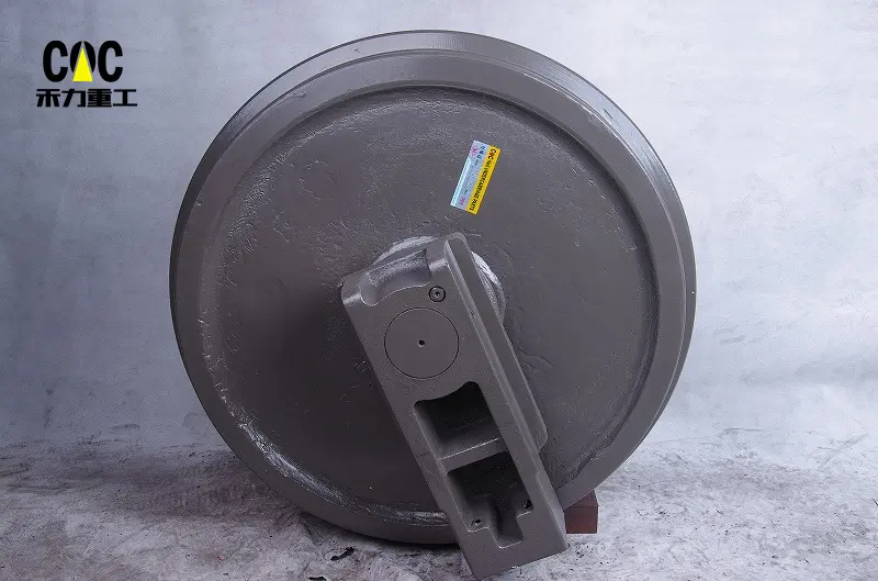 Hot supply forged idler roller excavator track idler for DOOSAN DH360 casted front idler wheel
