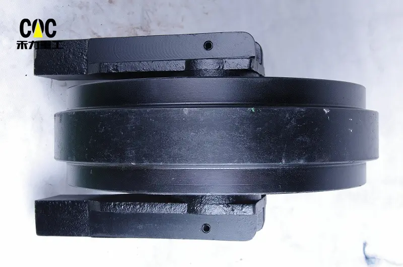 Large stock of R200 R200LC Excavator idler group E181-2004 Front Idler Roller Idler Mini Excavator idler