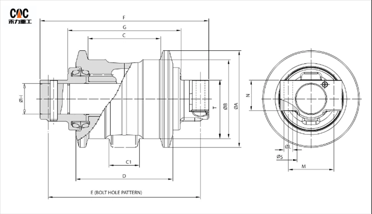 EC360 TRACK ROLLER