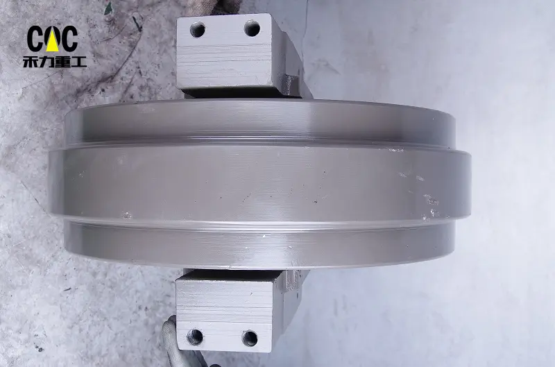 Hot supply forged idler roller excavator track idler for DOOSAN DH360 casted front idler wheel
