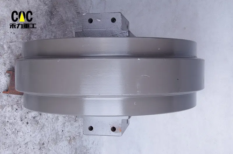 2021 Good Quality Excavator Undercarriage Front Idler - Heavy Duty Excavator Idler Wheel EX300 Track Idler ZAX330 ZAX350 Excavator Undercarriage Components Front Idler – Heli detail pictures