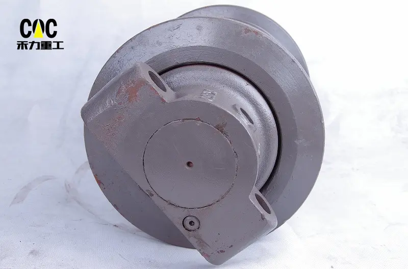 Large excavator roller track bottom roller pc400 sk450 bulldozer steel track double roller assembly